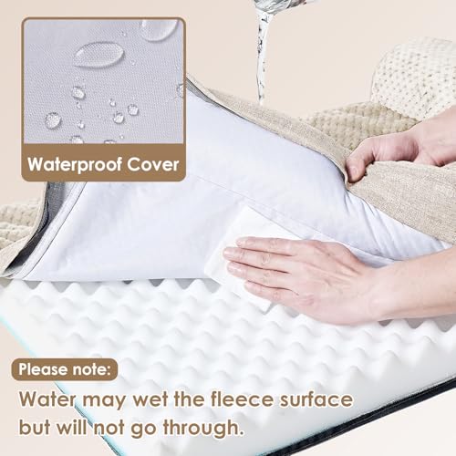 Extra Large Dog Bed Othorpedic (Beige / 44.0"L x 32.0"W x 6.5"Th)