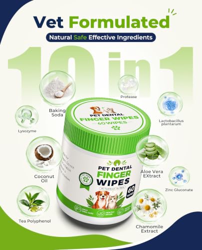 Dog Dental Wipes for Teeth Cleaning (60 PCS)