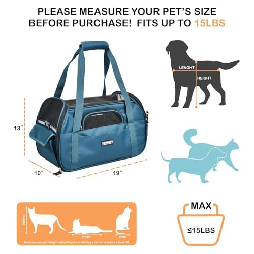 Soft Sided Airline (19.0"L x 10.0"W x 13.0"H / Teal Blue)