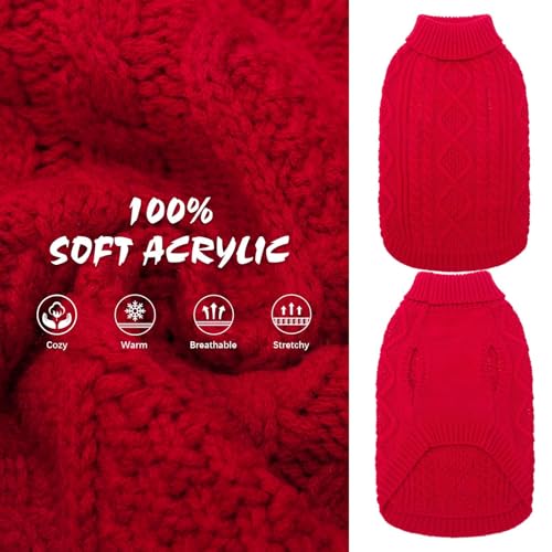 Dog Sweater for Medium Large Dogs (Red / Medium/Large)
