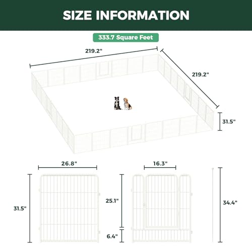 Rollick Dog Playpen (White / 32"H)