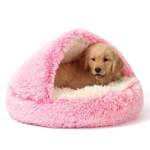 Hooded Donut Bed (Gradient Pink / Medium 23.6'')