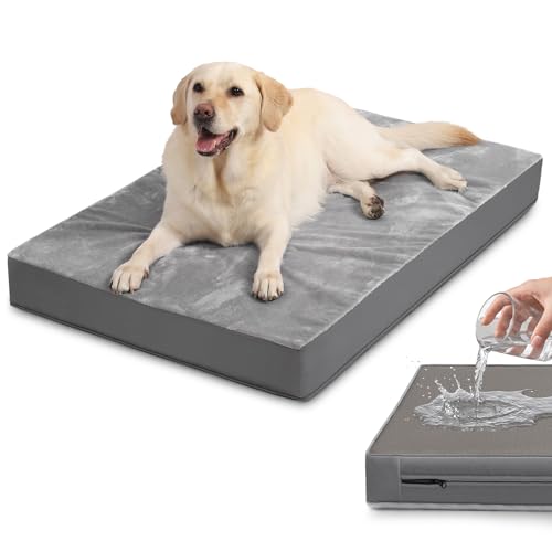 Waterproof Outdoor Dog Bed Large Sized (Grey / L(35x22x3))