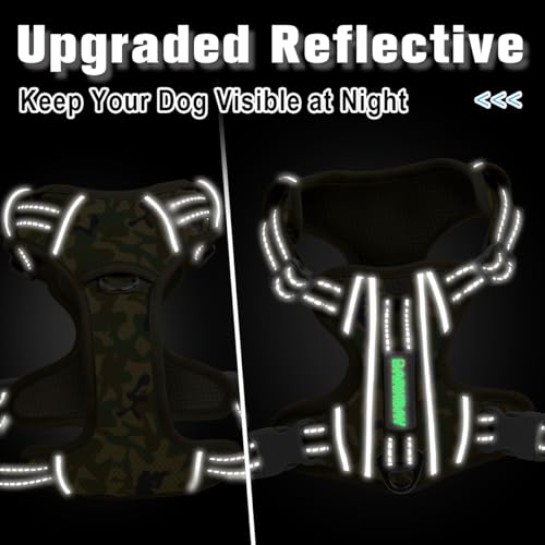 No Pull Dog Harness for Large Dogs (X-Large(Chest:30-38”) / Camo)