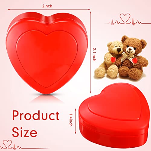 2 Pcs Heartbeat Replacement Soother Heartbeat Simulator Red Puppy Heartbeat for Puppy Sleep Aid Replacement Pulsing Heartbeat for Pets Cats Dog Anxiety Relief Sleep Aid Calming Plush Toys