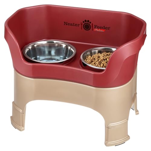 Neater Feeder Deluxe Mess (Large + Standard Bowl / Cranberry)