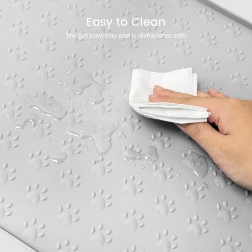 Dog Food Mat Anti (19.4" x 9.8"-2PCS / White)