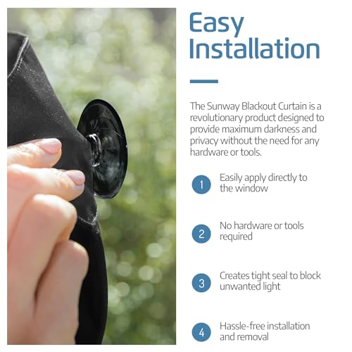 Portable Blackout Curtain with Suction Cups