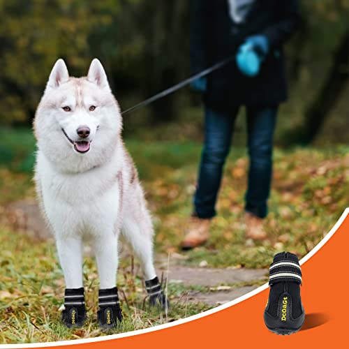 Dog Shoes Small Size Dogs (Black / Size 2:for paw width 1.8-2.0 inches (Pack of 4))