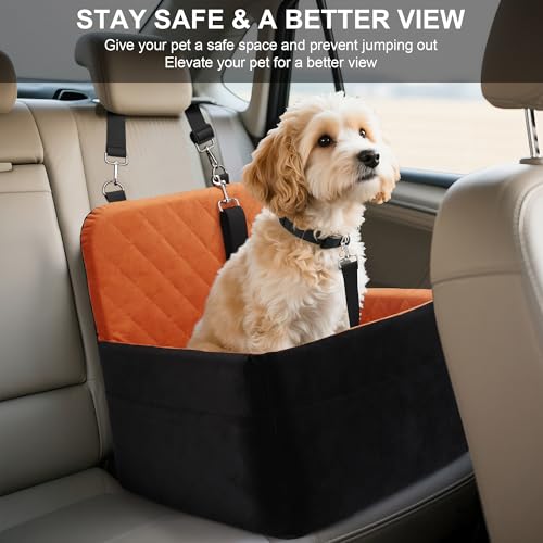 Dog Car Seat for Small (black-brown)