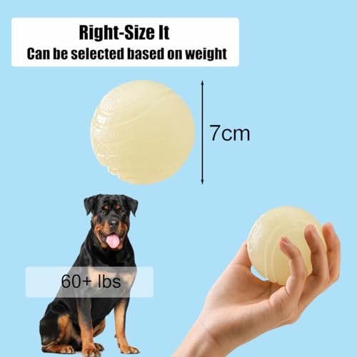 2 PCS Glowing Fetch Ball for Dogs (Luminous / 7cm (ball only))