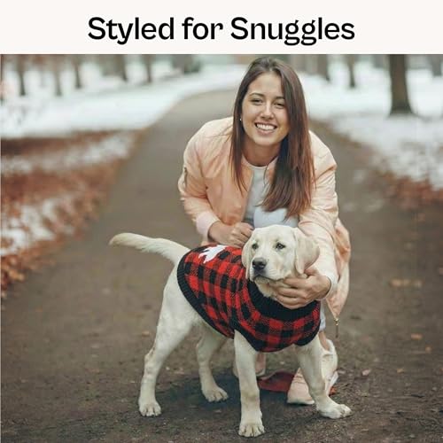 Dog Sweaters Pullover (Medium / Checkered Red)