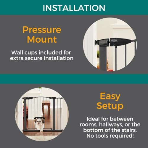 EasyPass Deco Wide Pet Gate (Deco EasyPass / 31" Tall; 40.5" Wide / Graphite)