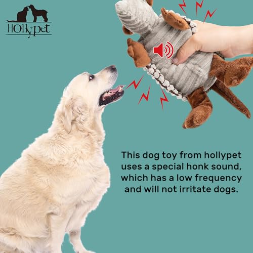 Armadillo Squeaky Puppy Dog Toys for Small Medium Dogs (8 IN / Gray)