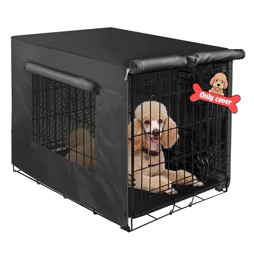 Dog Crate Cover (36.6"L x 23.0"W x 24.8"H / Black)