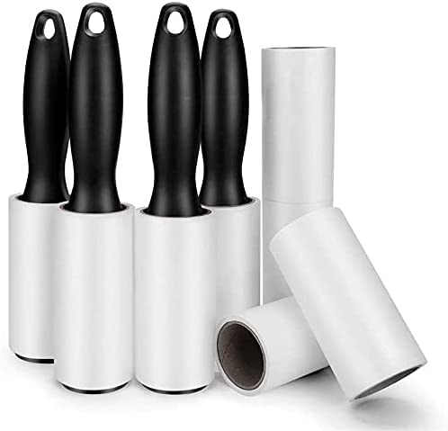 Lint Roller for Pet Hair (4 Handles + 8 Refills)