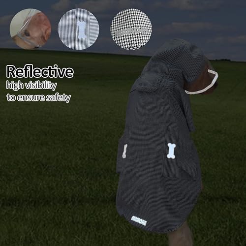 Waterproof Dog Raincoat (Black&White / Small)