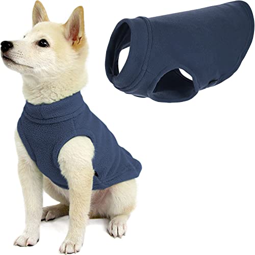 Stretch Fleece Vest Dog Sweater (Medium Length (11.5") / Indigo Blue)