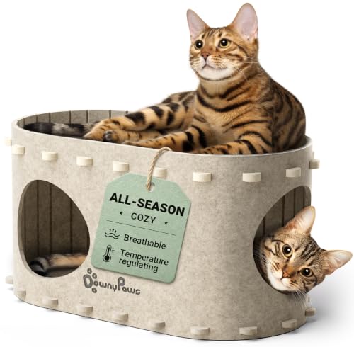 Cat House for Indoor Cats (Cream / Single)