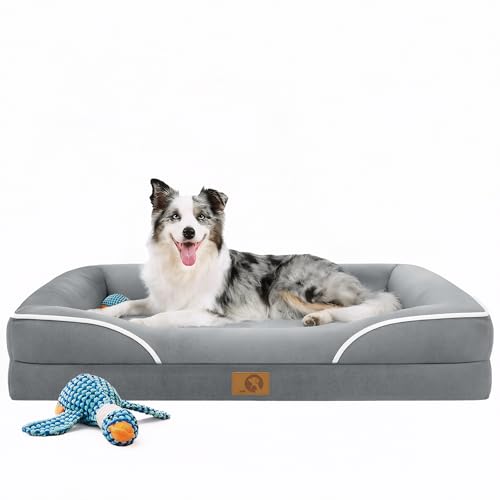 Dog Bed Large Sized Dog (42.0"Lx30.0"Wx7.0"H / 01-Light Grey)