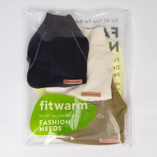 3 Pack Classic Fleece Dog Sweater (XX-Large / Black-Olive-Cream)