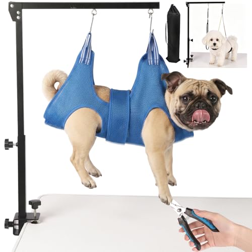 Dog Grooming Arm with Clamp Hammock