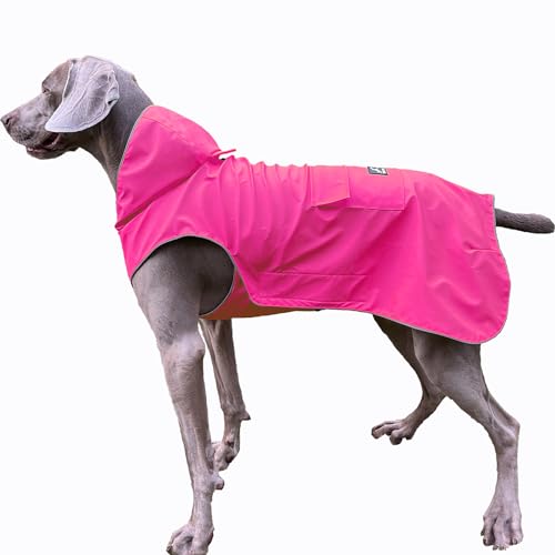 Non Stiff Fabric Dog Raincoat (Medium / Pink)