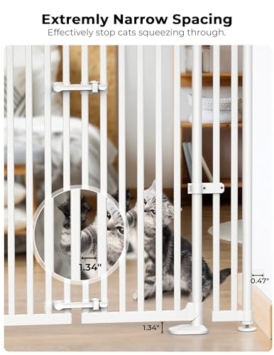 Extra Tall Cat Gate for Doorway (74.8"-90.5" H x 30.3"-38.2" W)
