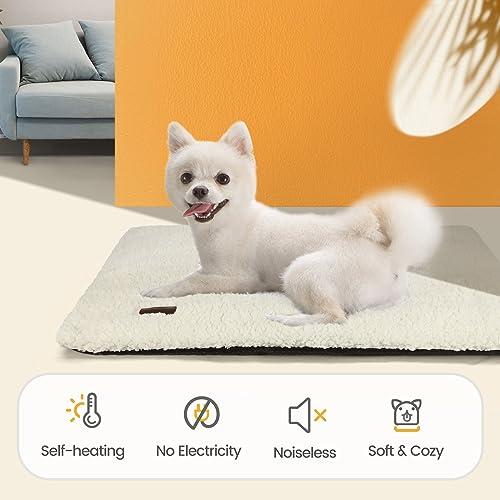 Self Warming Cat Bed Self Heating Cat Dog Mat Pad 29 x 18.9 in Extra Warm (29.1"L x 18.9"W x 1.0"Th / Beige)