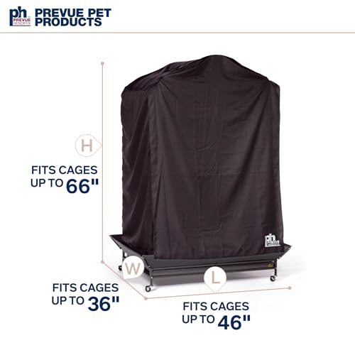 Extra Large Bird Cage Cover (Black / 50.0"L x 40.0"W x 69.0"H)