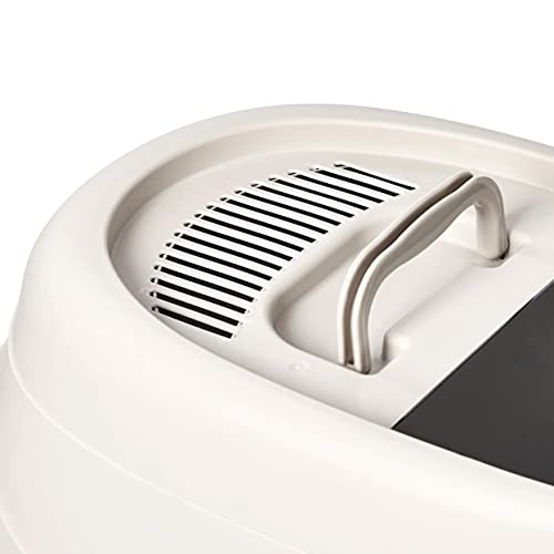 No Mess Hooded Enclosed Cat Litter Box with Odor Control and Swinging Door (Standard (Pack of 1))