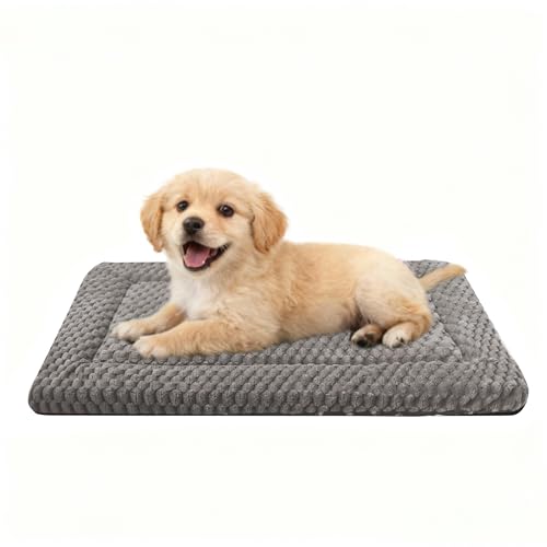 Dog Bed Crate Mat (S(24"*18"*1.5") / Light Gray-1pc)