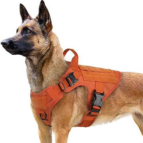 Tactical Dog Harness for Large (Orange / Large)