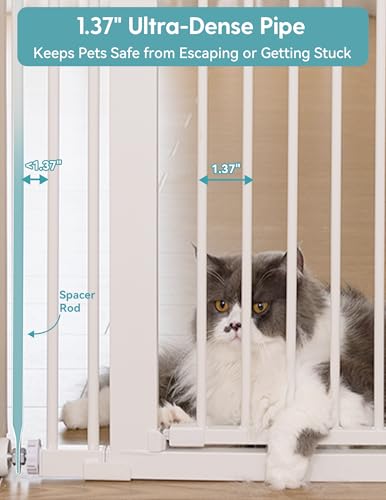 55" Extra Tall Pet Gate (White - S10 / 55" Tall, 29-40" Wide)