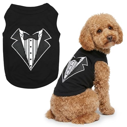 Dog Shirt 100% Cotton Shirts for Large Dogs (Large / Tuxedo)