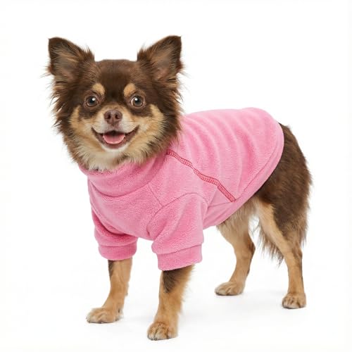 Classic Fleece Dog Sweater (X-Small / Pink-Rose-Baby Pink)