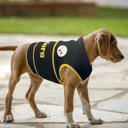 NFL Pittsburgh Steelers Dog Anxiety Shirt Calming Soothing Solution Vest for Dogs (Pittsburgh Steelers / Small)