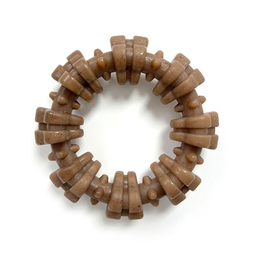 Strong Chew Ring Dog Chew Toy Made with Real Beef & Chicken (Textured Ring / Small)