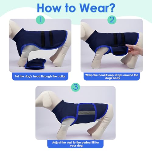 Dog Anxiety Relief Coat (NavyBlue / Medium)