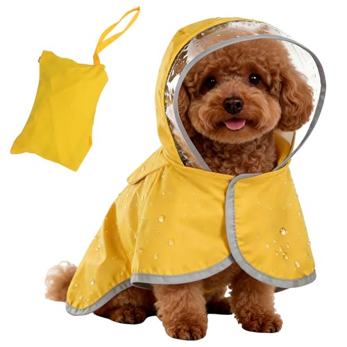 Dog Raincoat Adjustable Dog Rain Jacket (M)