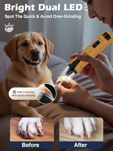 6 Speed Dog Nail Grinder (Yellow)