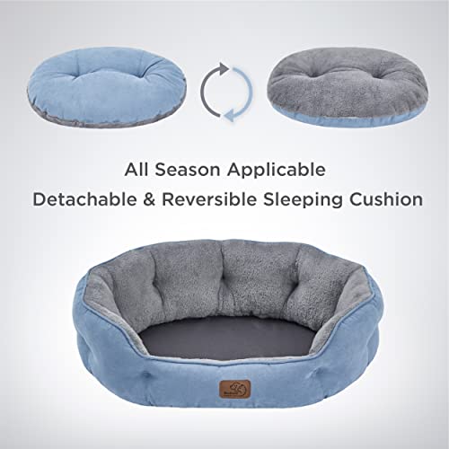 Small Dog Bed Washable (25"L x 21"W x 8"Th / Frost Blue)