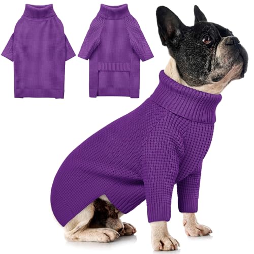 Dog Sweaters for Small Dogs Male (Purple / X-Small)
