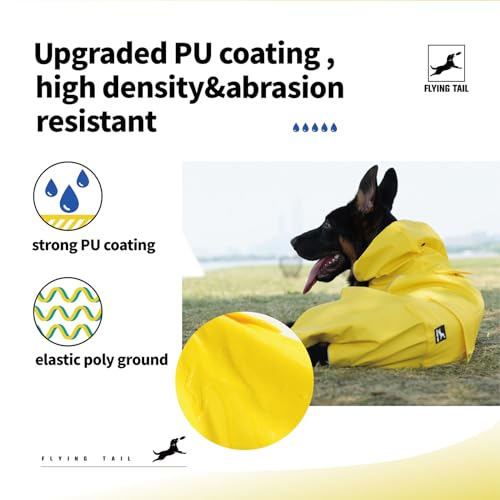 Dog Raincoat Waterproof Reflective Jacket (X-Small / Yellow)