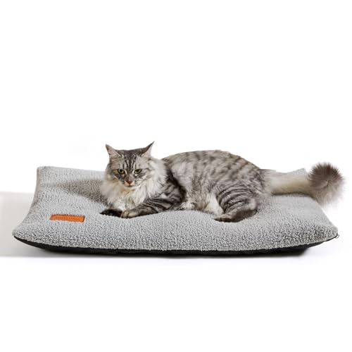 Self Warming Cat Bed Thermal Ultra Soft Cat Mat 29 x 19 in Extra Warm (Light Gray / 29 x 19 in)