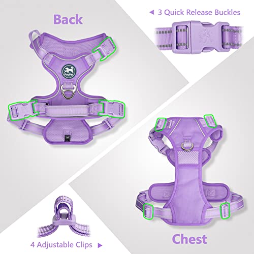 No Pull Dog Harness (XL / Light Purple(Matching Trim))