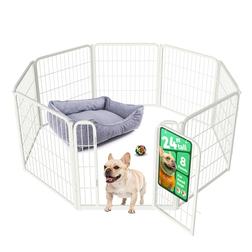 Homeplus Indoor Dog Playpen (White / 24"H)