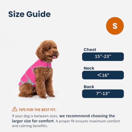 Dog Anxiety Relief Calming Vest (Pink / S)