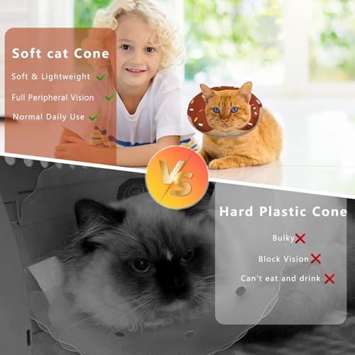 Cat Cone Collar Soft (Waterproof Brown / Medium)