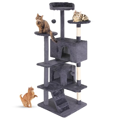 54" Cat Tree Tower (Ashy)